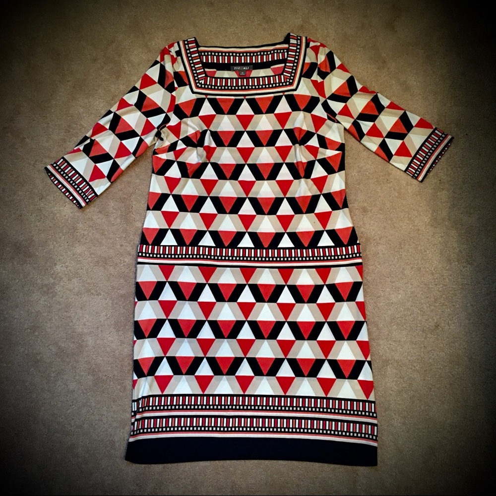 Roz & Ali Women’s Square Neck Dress
